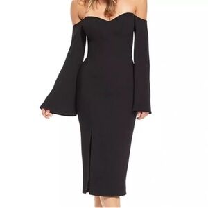 Elegant Black Off-Shoulder Dress